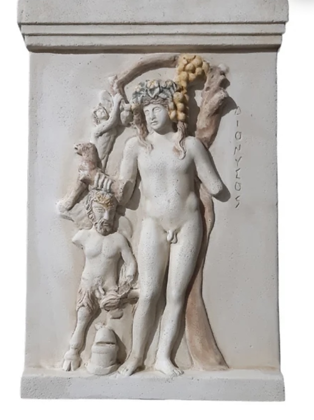 古代ギリシア　ディオニューソス　バッカス　酒の神　像　オブジェ　インテリア　レリーフ　居酒屋