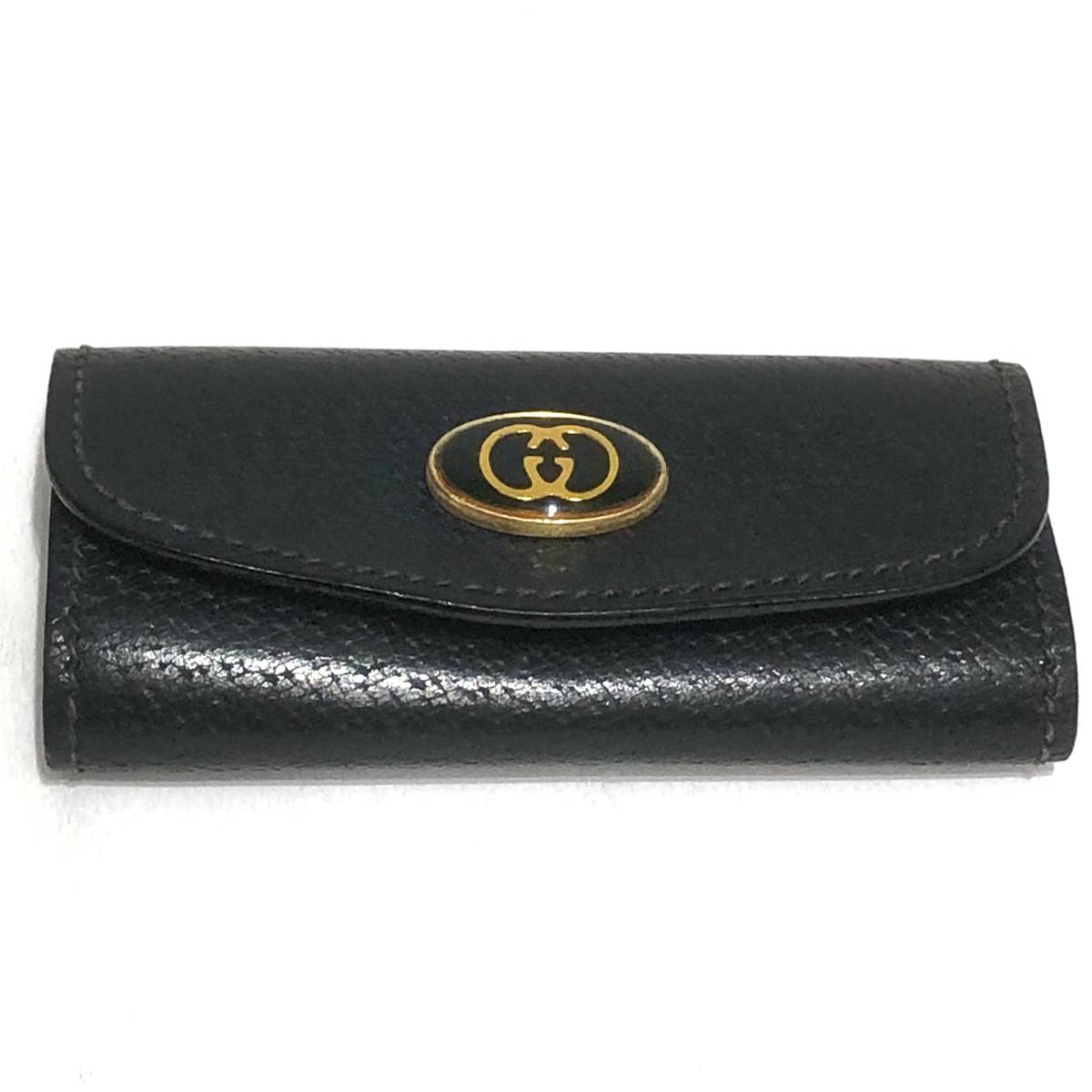  beautiful goods Gucci GUCCI Old Gucci leather key case 3 ream Vintage box attaching men's lady's man and woman use 