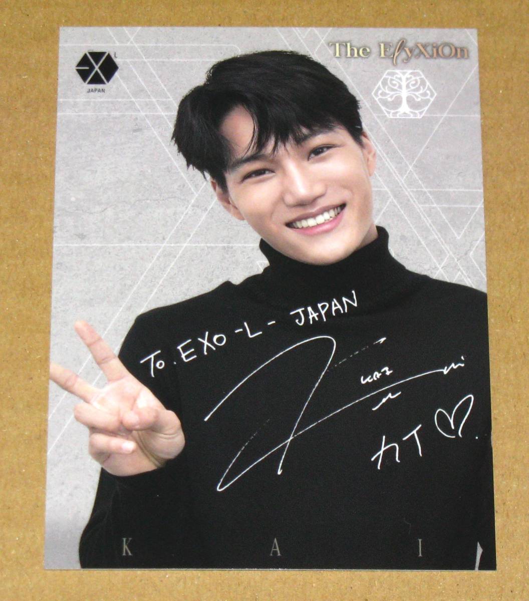 EXO PLANET #4 The ElyXion 抽選会 FC限定 サイン入り トレカ KAI カイ_画像1