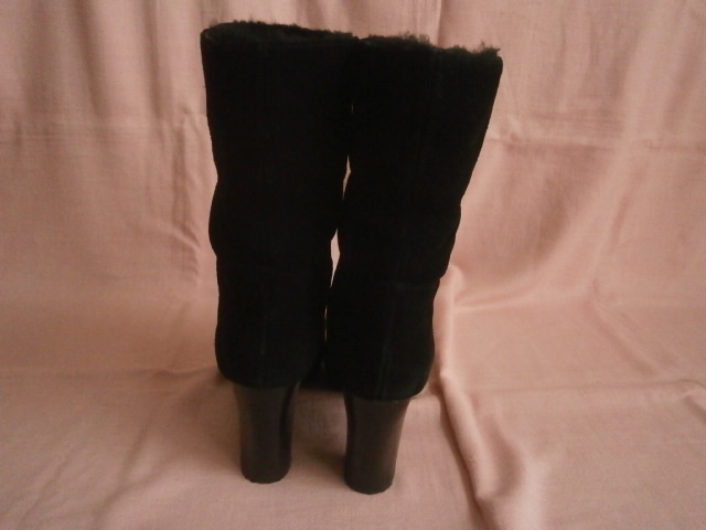 NATURAL BEAUTY BASIC short boots 23,5 suede black 