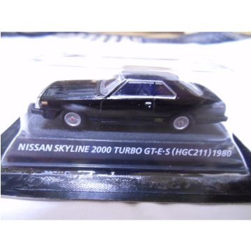 Car of the 80\'s Nissan Skyline 2000 turbo black 1/64 size 