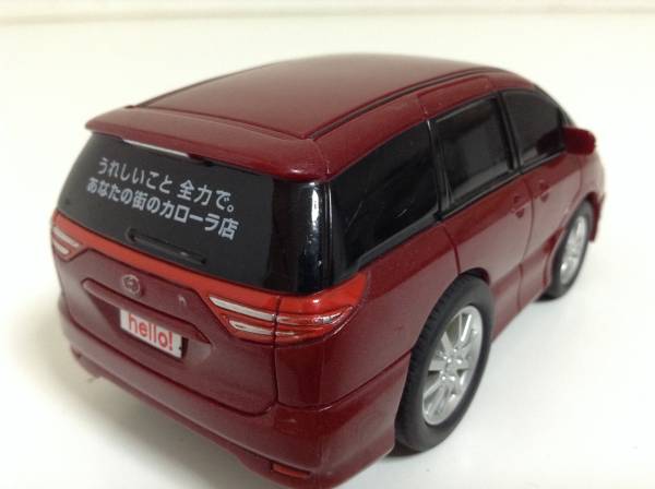 トヨタ 3代目 エスティマ50 アエラス 1期型 2006年式~ チョロQタイプ プルバック ミニカー非売品 赤 カラーサンプル 色見本_中古品ですスレキズがあります。
