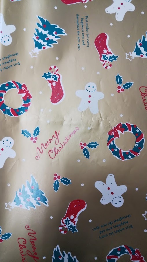 クリスマス包装紙　タカ印品番35-2833 コート紙　1枚_画像3