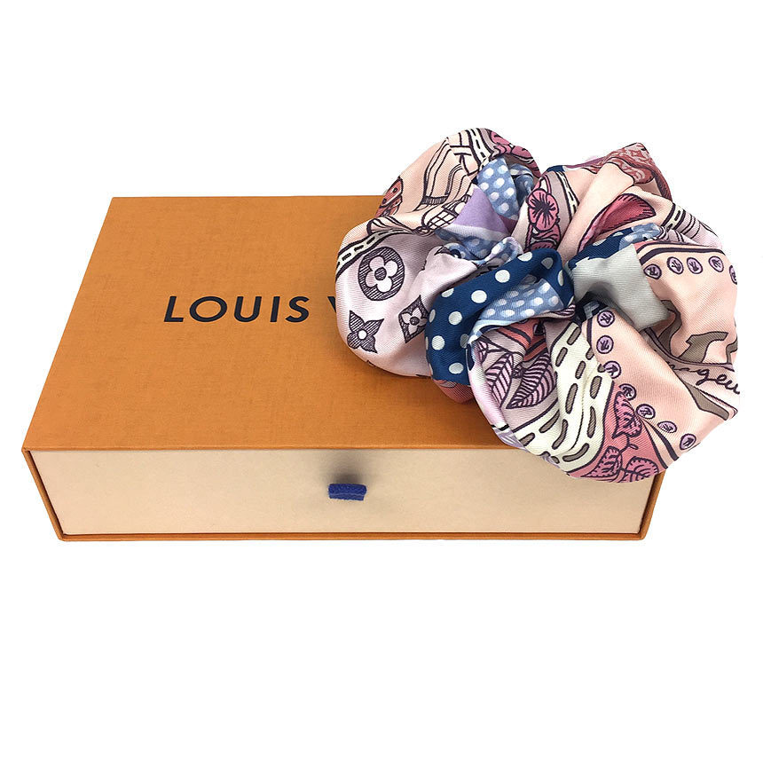  free shipping LOUIS VUITTON Louis Vuitton elastic * Toro shoe M76955 silk hair accessory new goods unused goods aq5524