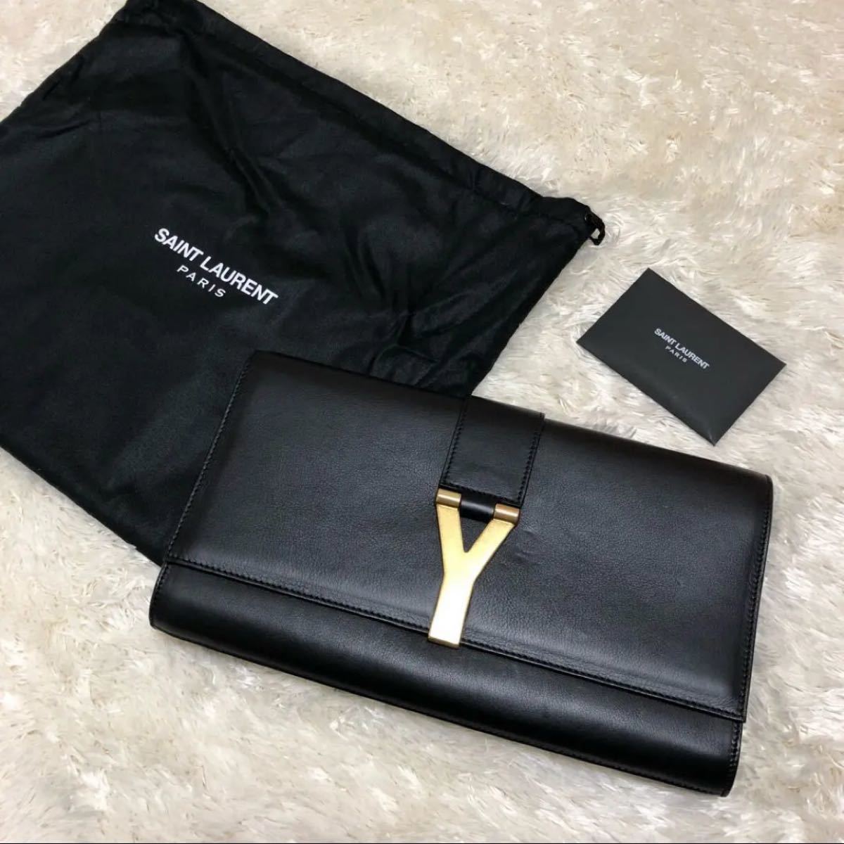 SAINT LAURENT クラッチバッグ サンローラン Yライン イヴ・サンローラン