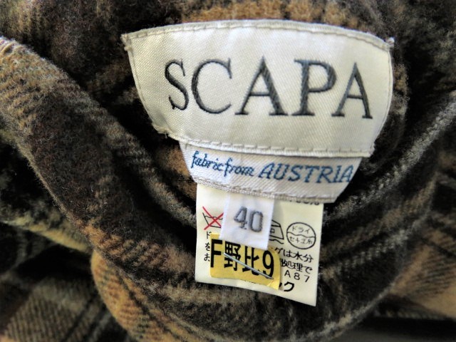 SCAPA 2way リバーシブル ジャケット ウール100% サイズ40 lZWBDrirk2 