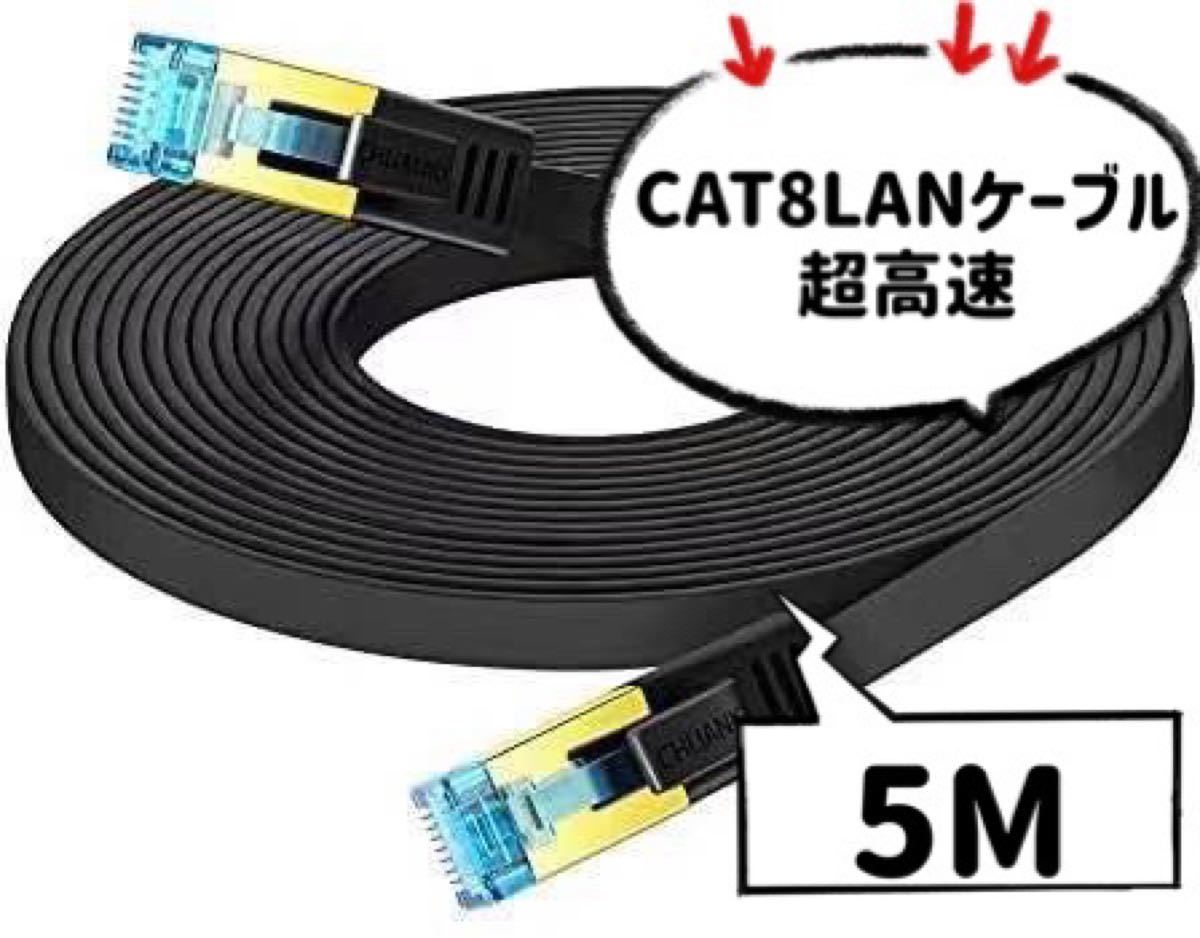 LANケーブル CAT8 超高速  40Gbps 2000MHz対応(5M)