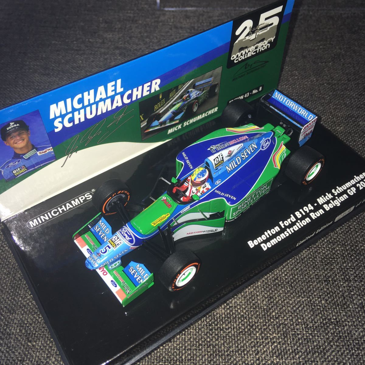 PMA 1/43 Benetton Ford B194-Mick Schumacher Demonstration Run Belgian GP 2017 M.シューマッハ デモラン カスタム品