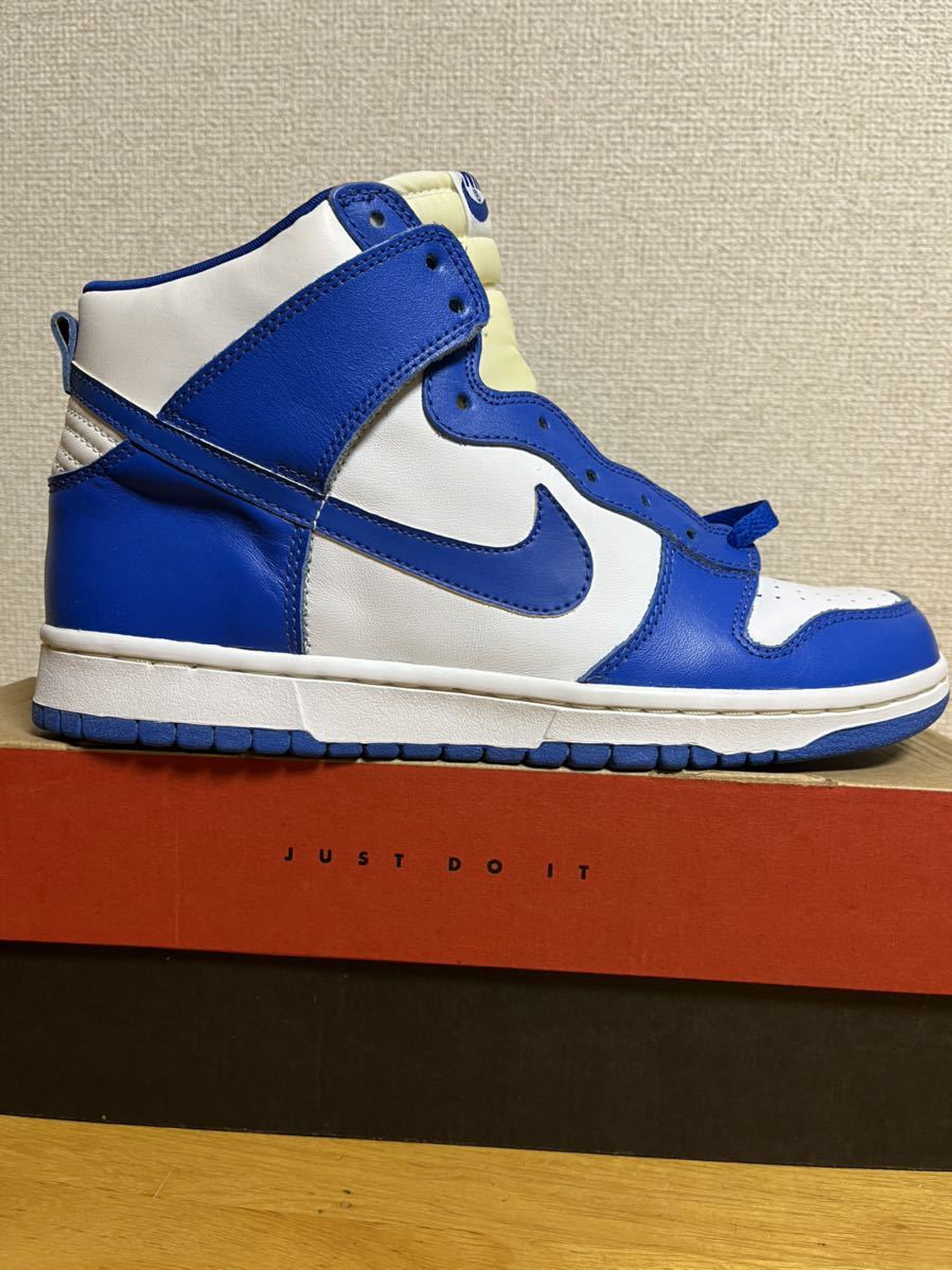 【新品】 98年製NIKE DUNK HIGH KENTUCKY 28cm US10 ROYAL BLUE ナイキ ダンク ケンタッキー ロイヤル ブルー ビンテージ デッドストック_画像3