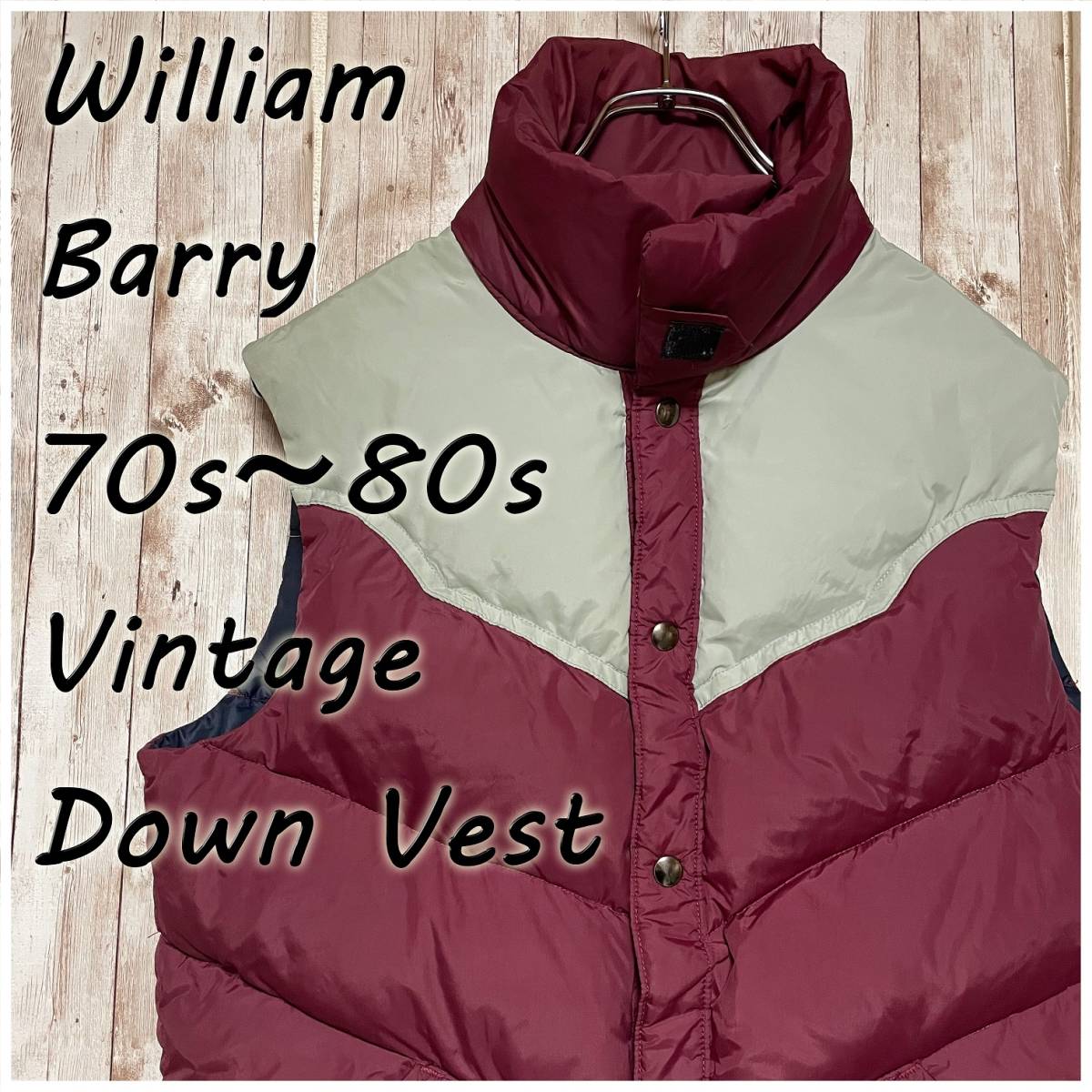 70s 80s Vintage William Barry ダウンベスト