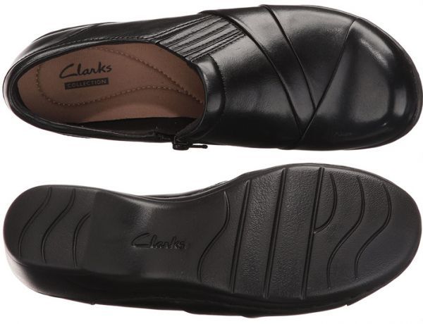 送料無料 Clarks 26.5cm チェルシー サイドゴア ブーツ ブラック スエード 黒 レザー ヒール ドレス スニーカー パンプス AAA17_画像10
