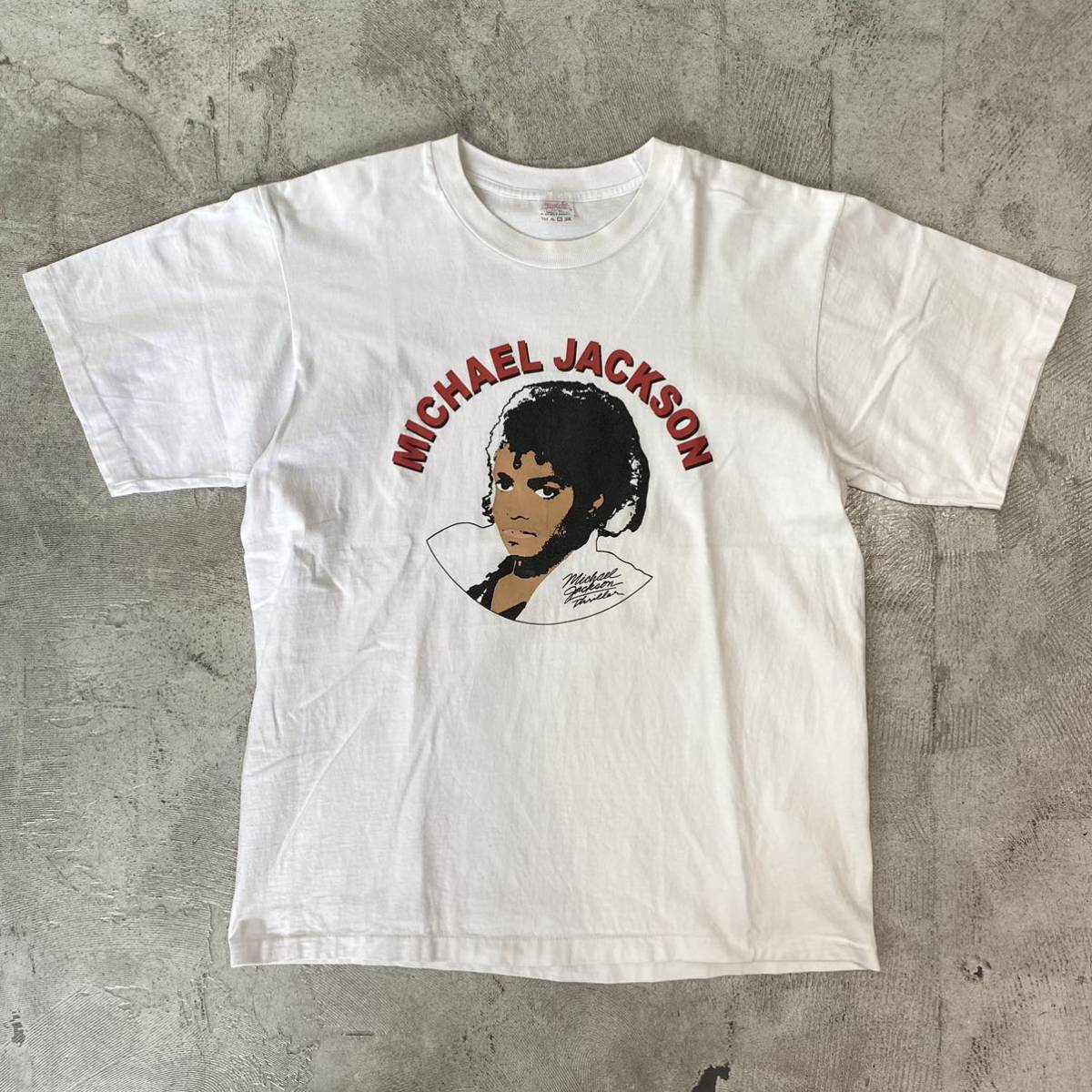 高質で安価 90s 希少 Vintage Michael Jackson ヴィンテージ マイケル ジャクソン 初期 スリラー バンド Tシャツ バンドt Thriller Tee 古着 サイズ L のオシャレな Scsport Ba