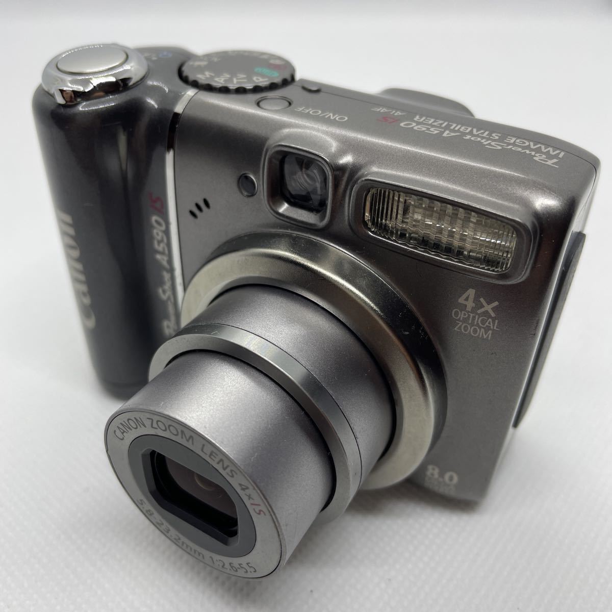 美品　Canon PowerShot A590IS キャノン 単三電池 デジタルカメラ デジカメ d7k164sm_画像2