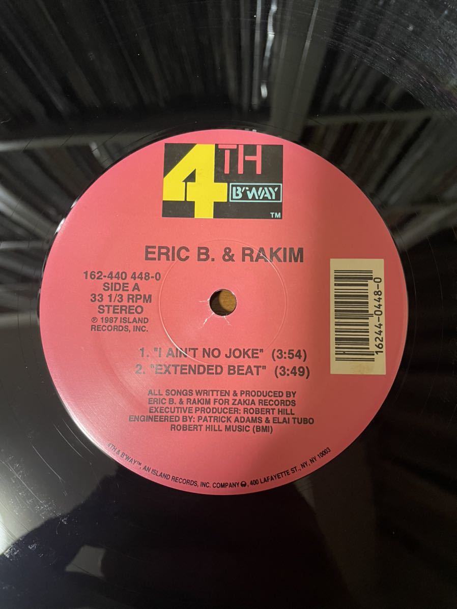 ERIC B. & RAKIM / I AIN'T NO JOKE / ERIC B. IS ON THE CUT 12inch LP レコード / HIP HOP / HIPHOP /_画像2