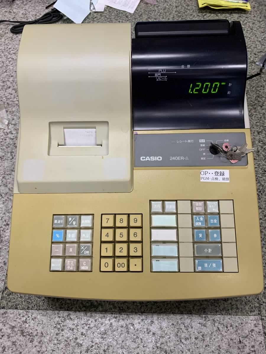 Yahoo!オークション - 委託品 店舗 カシオ レジスター 240ER Yahoo!オークション - 委託品 店舗 カシオ レジスター 240ER