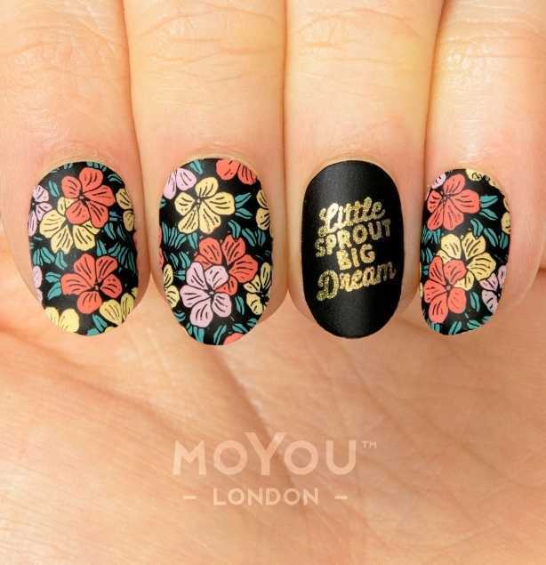 Moyou London ネイルスタンププレート　ボタニカル12