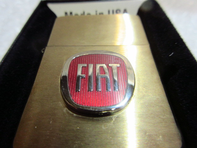[Spiral] Fiat / emblem Zippo* brass made Zippo lighter * Gold [type2] new goods /FIAT/
