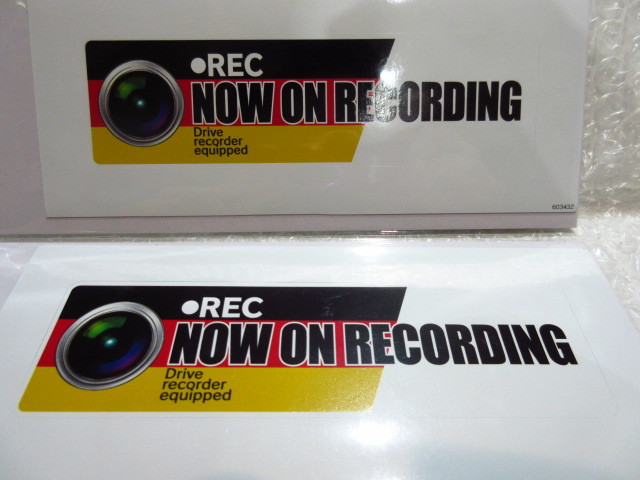 [Spiral] Germany /Germany drive recorder sticker 2PCS[NOW ON RECORDING] new goods /AUDI VW BMW BENZ/ flap driving, dangerous driving .. system!!