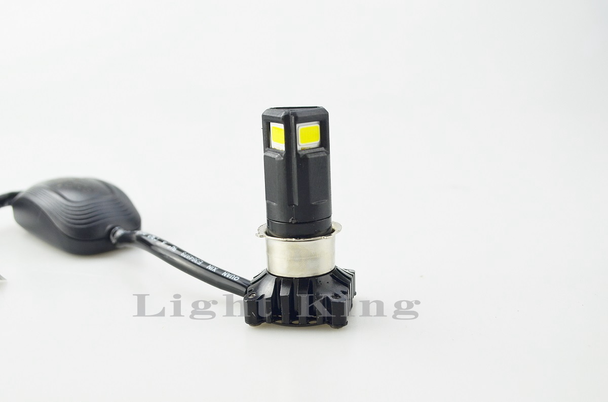 バイク専用 超ミニ型バルブ LED Hi Lo ファンレス 2500LM 3面発光 ヘッドライト H4 PH7 PH8兼用 ジョグアプリオ YS50SタイプII/BW'S100_画像2
