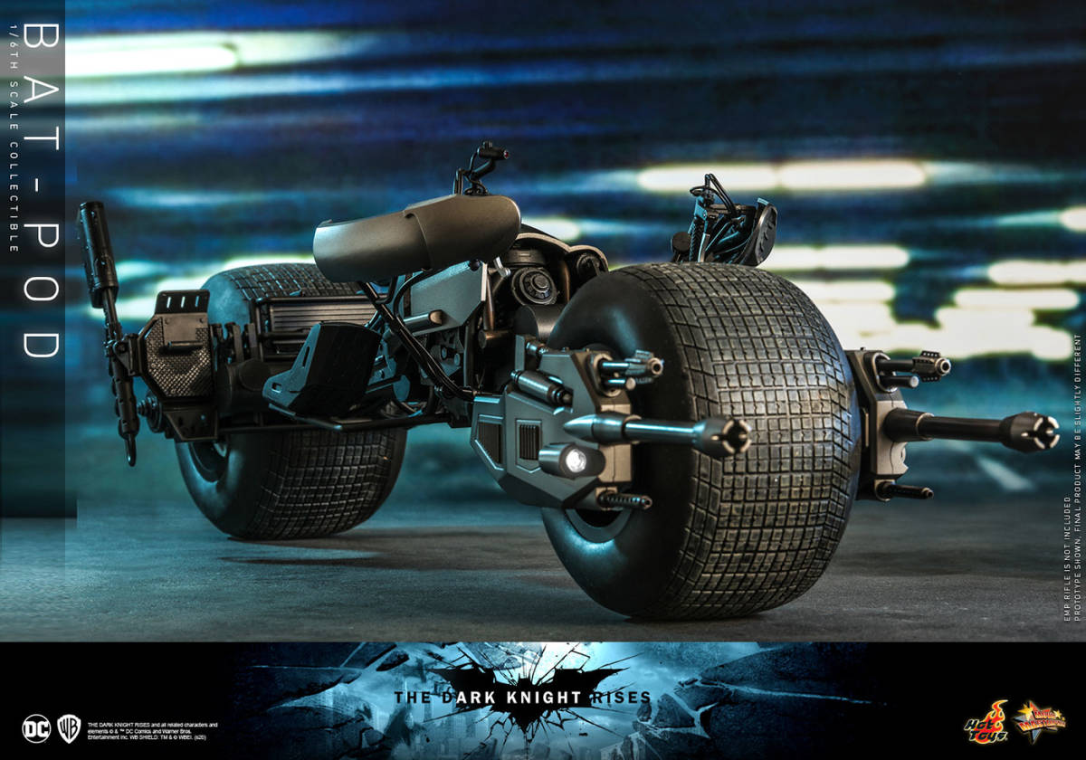 新品未開封 ホットトイズ MMS591ダークナイト ライジング 1/6 ビークル　バットポッド（２.０版） batman Batpod 2.0 (検 mms595 dx19)_画像5