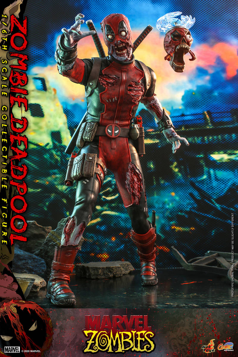 新品未開封 CMS06 ホットトイズ 『マーベル・コミック』「マーベル・ゾンビーズ」 1/6フィギュア　ゾンビ・デッドプール　Zombie Deadpool_画像5