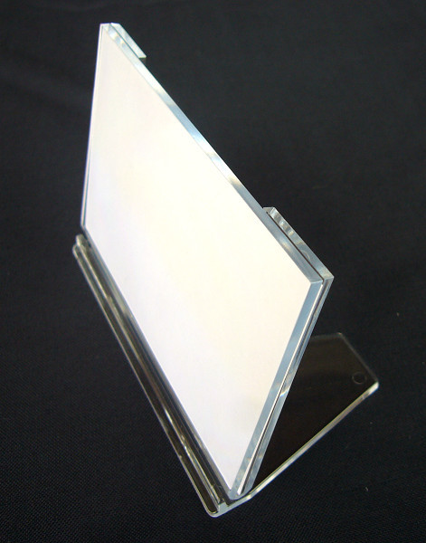 未使用品 光ユニプレート カード立て 100mm×65mm UC-1 （透明） 6入りセット プライスカード カードスタンド 値札スタンド 価格表示の画像3