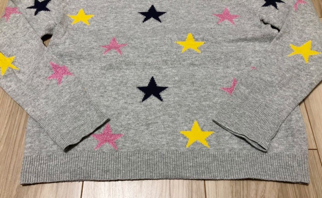 GAP KIDS 星柄クルーネックニット Sサイズ グレー スター ラメ 120cm 長袖 幼児 子供服 セーター トップス ギャップ  男女兼用｜PayPayフリマ