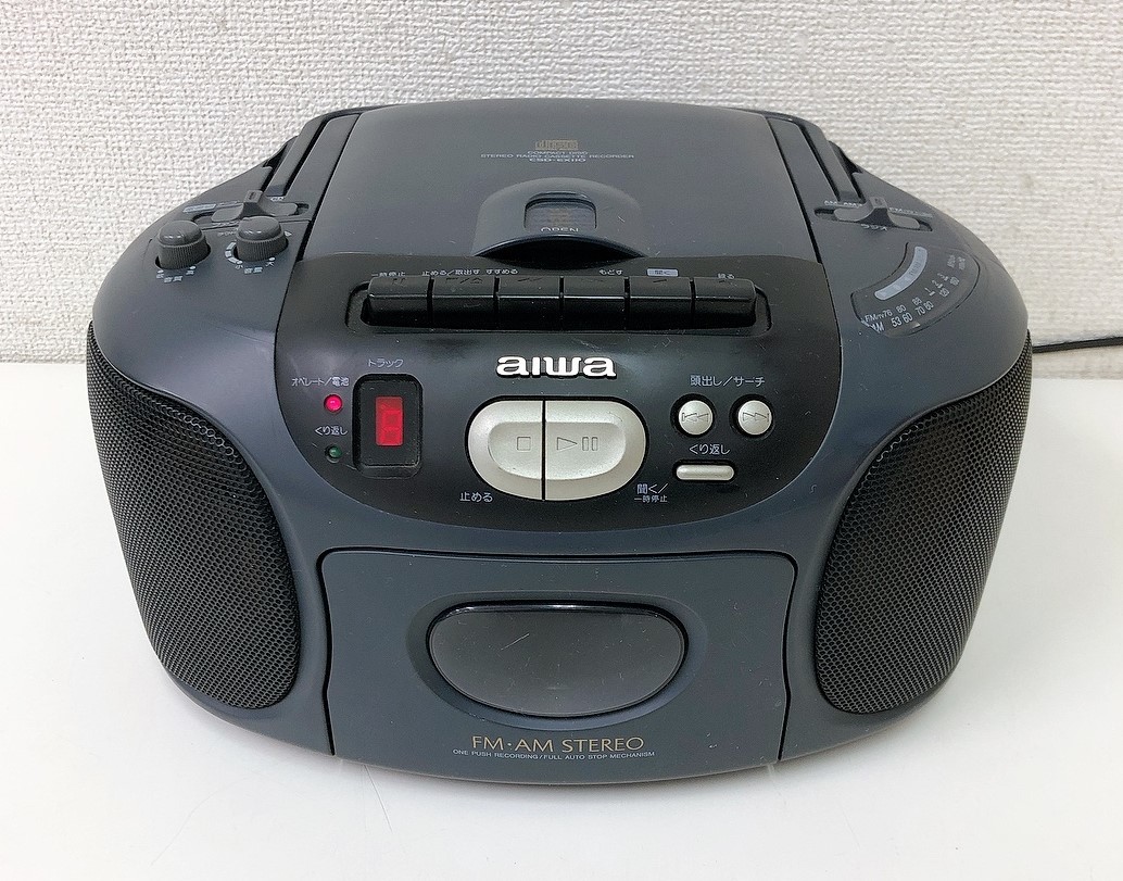 【AIWA アイワ「CSD-EX110」ラジカセ】CDステレオ ラジオ カセット レコーダー/A778_画像1