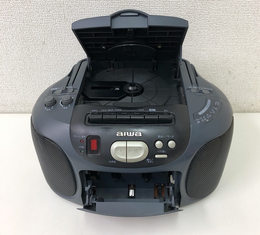 【AIWA アイワ「CSD-EX110」ラジカセ】CDステレオ ラジオ カセット レコーダー/A778_画像5