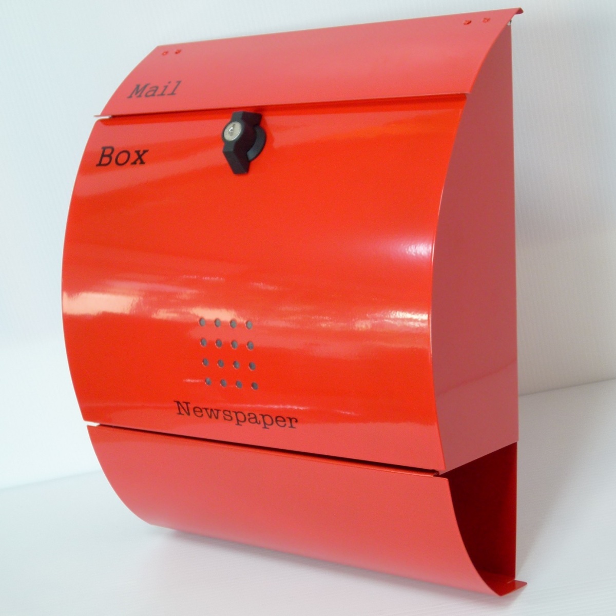 郵便ポスト郵便受けおしゃれかわいい人気北欧モダンデザイン大型メールボックス 壁掛けプレミアムステンレス レッド赤色ポストpm034