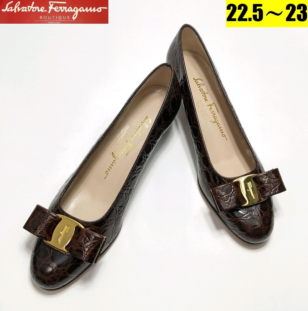 最適な価格 未使用美品❤フェラガモFerragamoヴァラクロコダイル