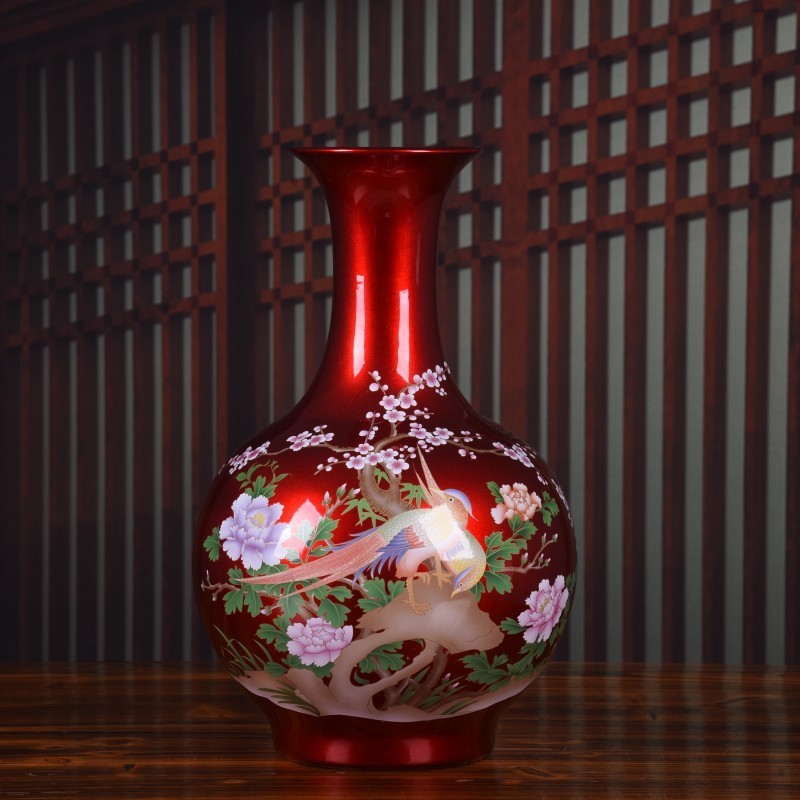オンラインストア通販売 景德 花瓶 瓷器 アイデア 茶入れ 復古 手描き