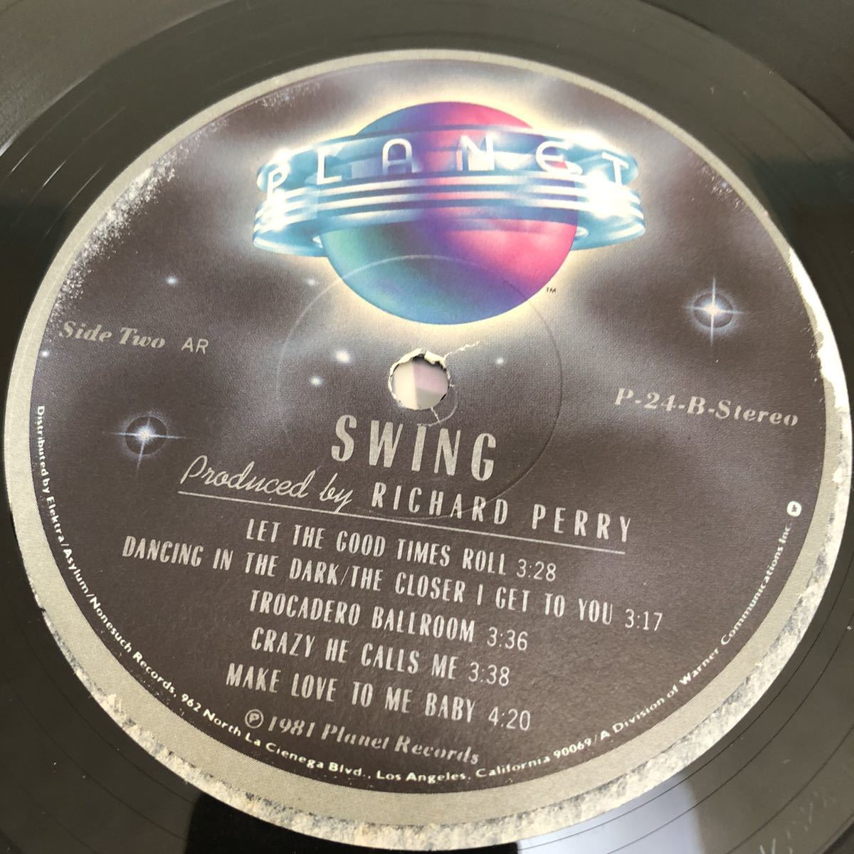 【US盤】RICHARD PERRY SWING リチャードペリー / LP レコード / P-24-A / 英字歌詞スリーブ有 / 洋楽ジャズボーカル /_画像10