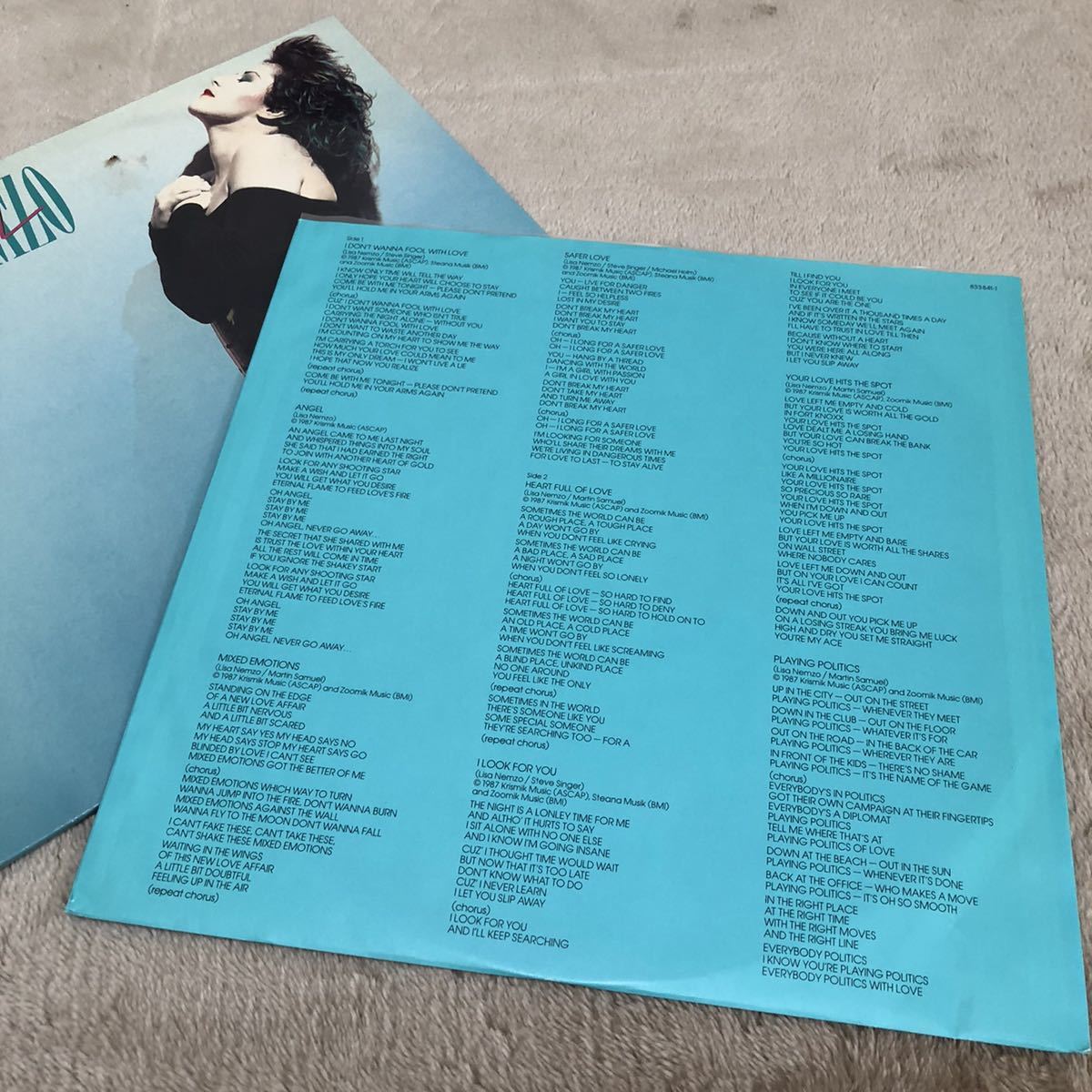 【ドイツ盤独盤】LISA NEMZO Angel / LP レコード / 8333 841-1 / 英字歌詞スリーブ有 / 洋楽ロックポップス /_画像6