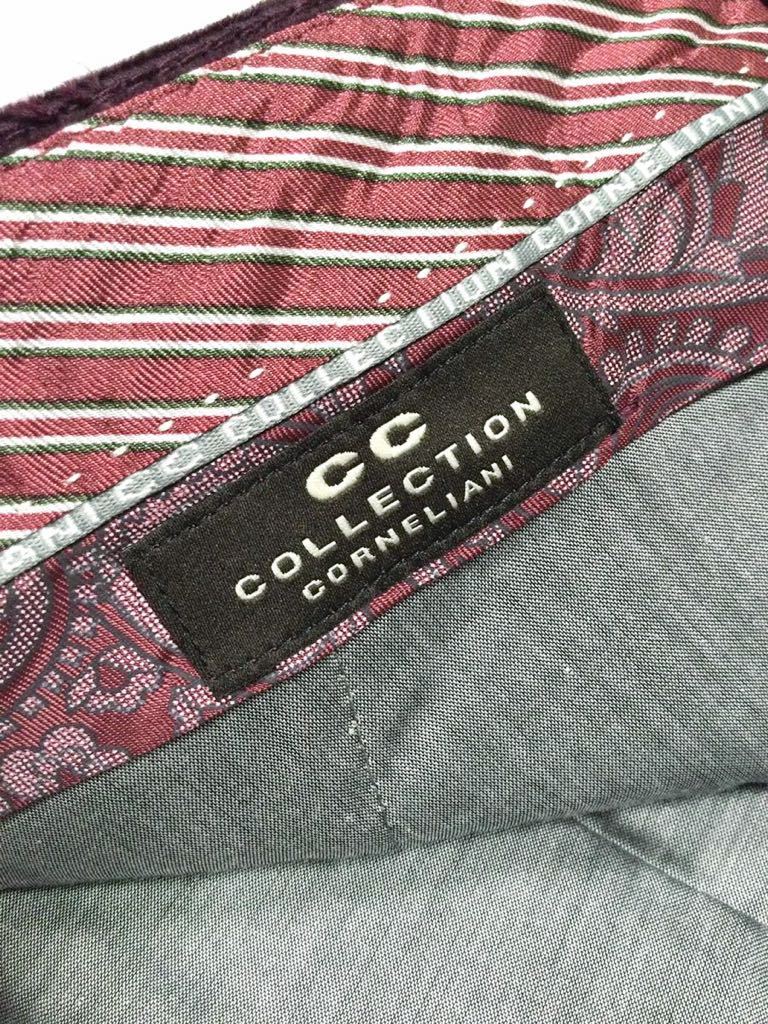 新品「CC COLLECTION CORNELIANI」“4Z44 00 RESET” テーパード コーデュロイパンツ Bordeaux SIZE:50 ルーマニア製