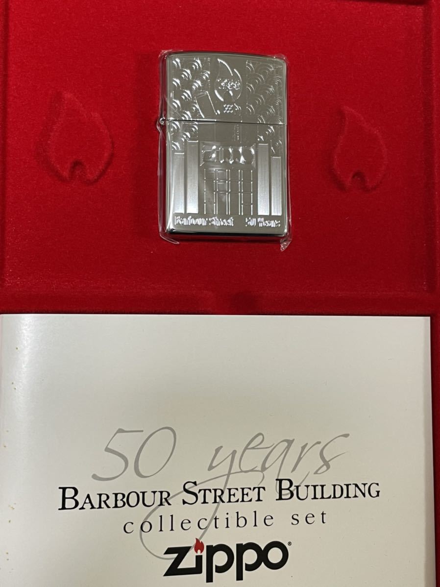 zippo GGB 50 years collectible SET BARBOUR STREET BUILDING 2005年製 シルバー 本社ビル 50周年記念 専用ケース 保証書_画像1