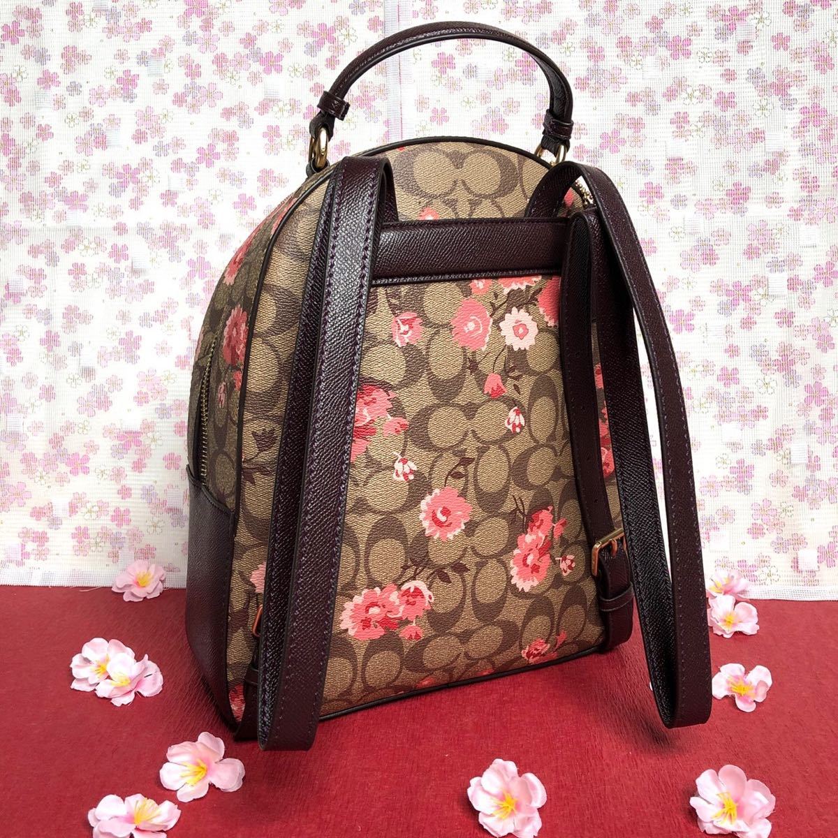 COACH コーチ 花柄 リュック 可愛い 新品 新作 フラワー レディース