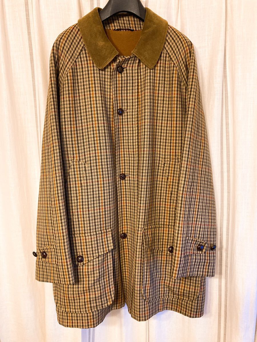 年末のプロモーション大特価! フィールドコート ガンクラブチェック グレンフェル GRENFELL 美品 ステンカラーコート vintage 英国製 ヴィンテージ 42 ゲームジャケット ステンカラーコート