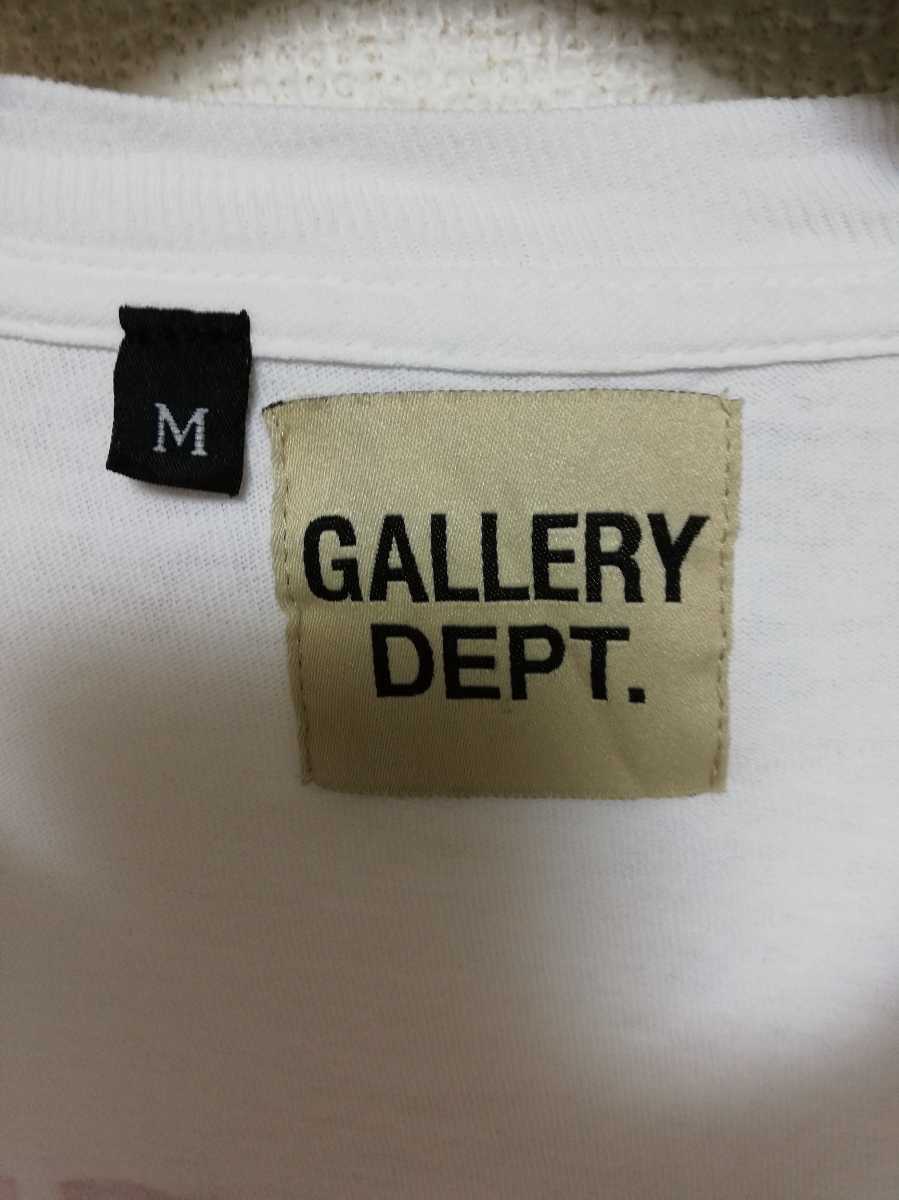GALLERY DEPT ギャラリーデプト 長袖Tシャツ Mサイズ カットソー ロンＴ ロングスリーブ コットン ホワイト白 gallery dept.