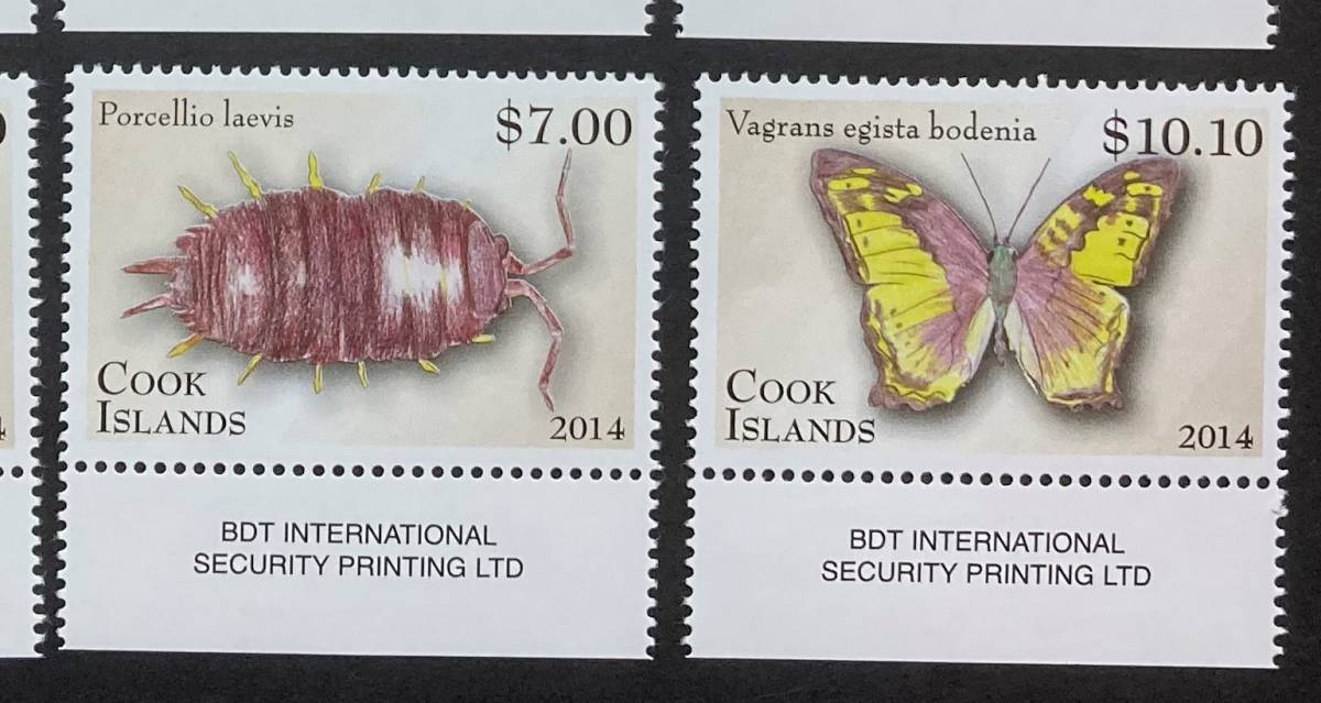 クック諸島 2014年発行 蝶 昆虫 切手 未使用 NH_画像7