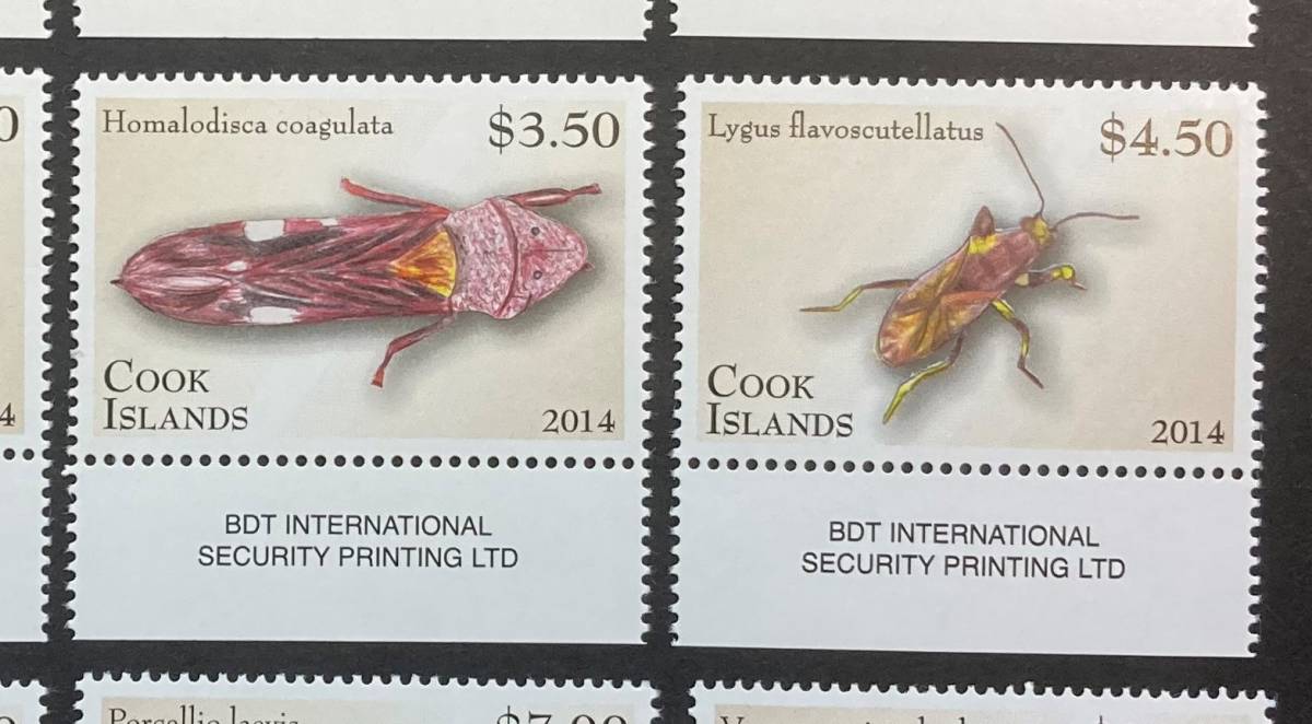 クック諸島 2014年発行 蝶 昆虫 切手 未使用 NH_画像5