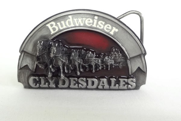 ベルト 本革サドルレザー オイルレザーブラック Budweiserバドワイザーバックル 幅40mm 牛革 1枚革_画像4