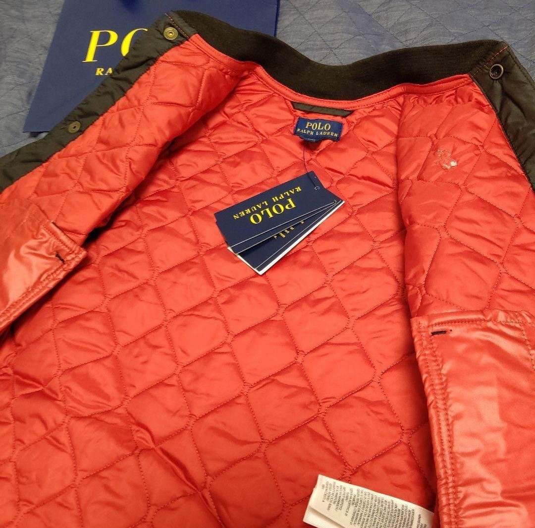 Ralph Lauren ラルフローレン キルティングジャケット カーキ S