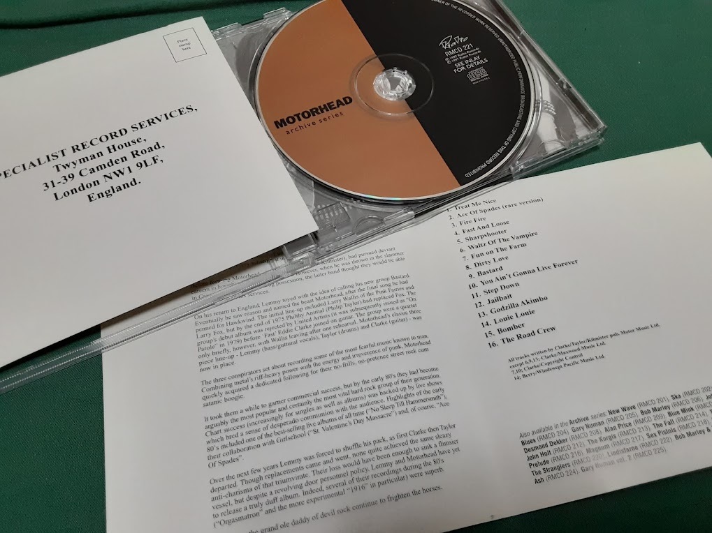 MOTORHEAD/モーターヘッド◆『MOTORHEAD archive series』輸入盤CDユーズド品_画像2