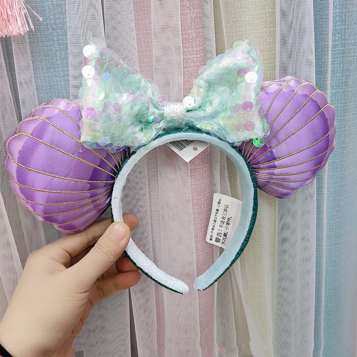 海外ディズニー限定版】リトルマーメイド アリエル カチューシャ 貝殻