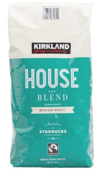 ▲【送料無料】 カークランドシグネチャー スターバックス ハウスブレンド コーヒー (豆) 907g　STARBUCKS Roast House コストコ 人気商品