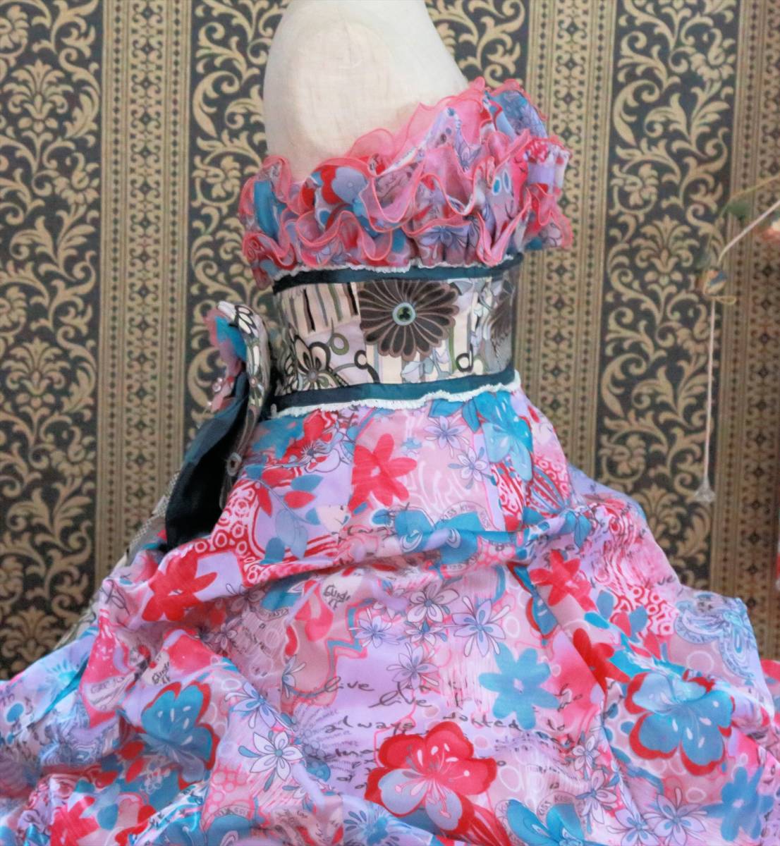 Natsuki Dollna exist doll unique peace pattern Mix. high class wedding dress 9 number 11 number 13 number M~LL size compilation up adjustment possibility color dress free shipping 