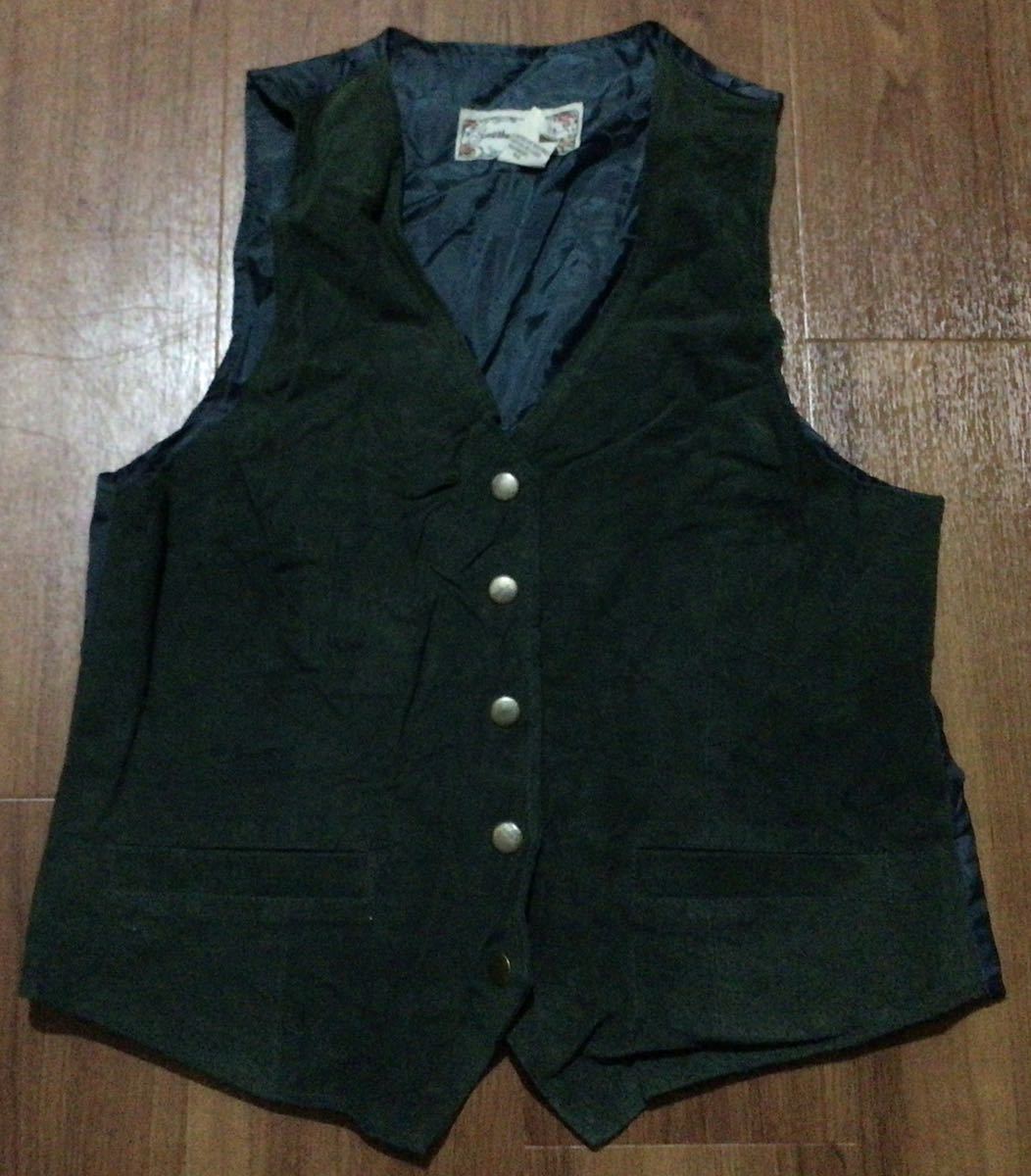 USA import *Jonathan Martin original leather the best S size * moss green gilet we Stan series 
