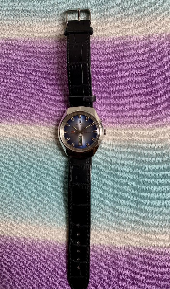 リコー オーバーホール済 メンズ腕時計 自動巻 デイデイト 日本製 
