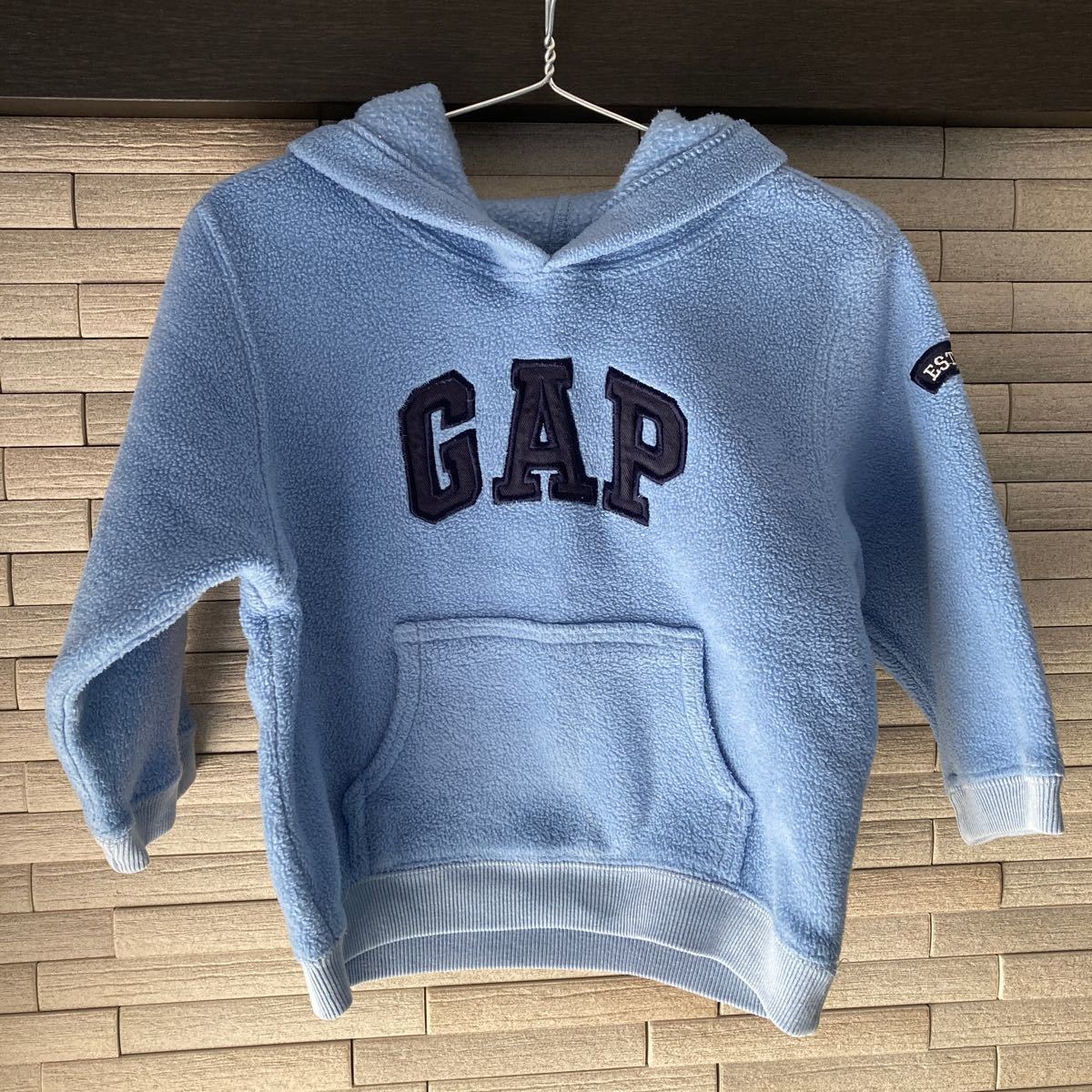 ギャップ　 GAP  フリースパーカー　スウェット　パーカー　トレーナー　水色　ブルー　裏起毛　キッズ　90  18-24M